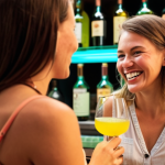 **

"A brightly lit, modern bar setting. A woman is laughing with a friend, holding a slim glass of dry white wine. In the background, a bartender is preparing a colorful mocktail with fresh fruit and herbs. Focus on the healthy choices and social enjoyment, not excessive drinking. Soft, diffused lighting, upscale casual atmosphere, Dutch bar style."

**